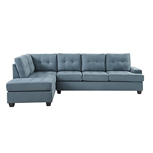 Lexicon Gracelyn 2-Piece Reversible Sectional Sofa, Blue