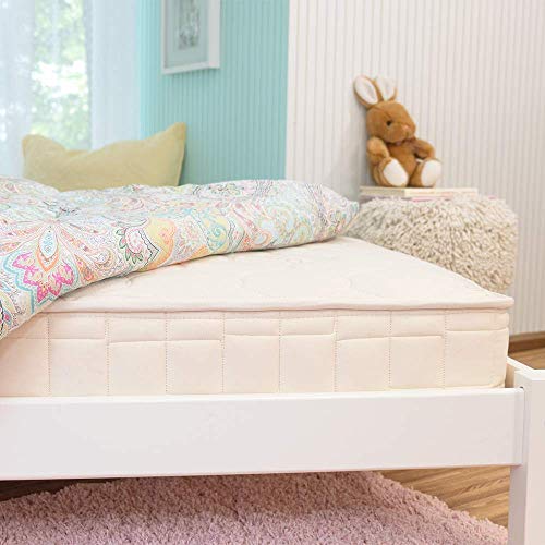 Naturepedic 2-in-1 Organic Kids Mattress, Natural Mattress with Quilted Top and Waterproof Layer, Non-Toxic, Full Size