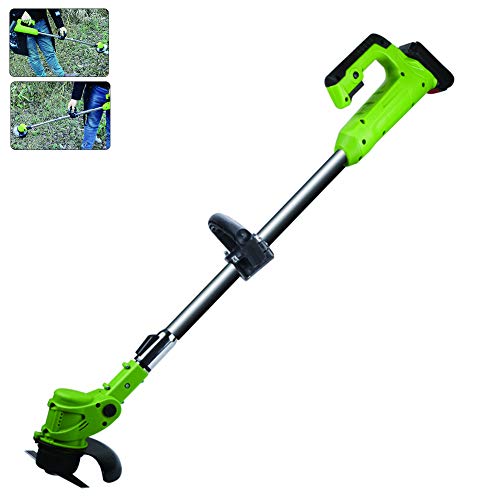 WSN Handheld Cordless Mower, 24V Lithium Battery Powered, Retractable Cordless Electric Grass Cutter Portable Lawn Mower, for Garden Lawn