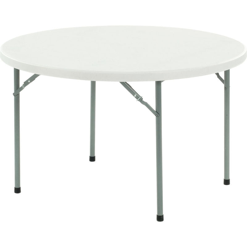 Interion® Round Plastic Folding Table - 48