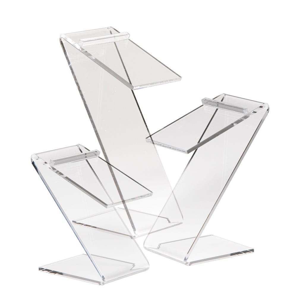 Econoco Set of 3 Beveled Edge Z-Shaped Shoe Risers (6 Pcs. Per Carton)