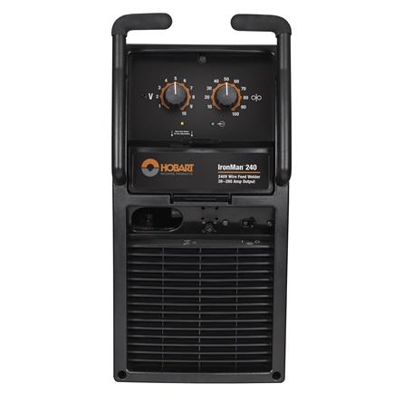 Hobart 500574 Ironman 240 MIG Welder with Wheel Kit and Cylinder Rack New