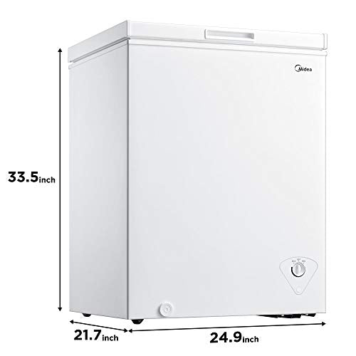 Midea MRC050S0AWW Chest Freezer, 5.0 Cubic Feet, White