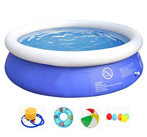 Swimming Pool, 240Mx73cm Frame Above Ground Pool Full-Sized Lounge Pool for Kiddie, Kids, Adults, Easy Set for Backyard, Summer Water Party, Outdoor