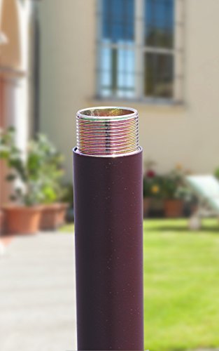 Galtech 9-Ft (Model 737) Deluxe Auto-Tilt Umbrella w/Jockey Red Sunbrella Fabric & Antique Bronze Frame