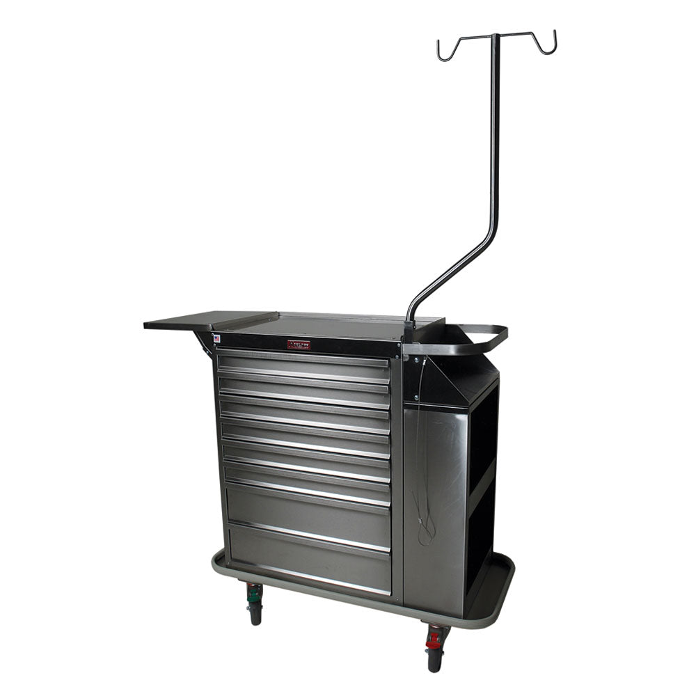 Harloff Deluxe Cast Cart, Stainless Steel, 6 Drawers