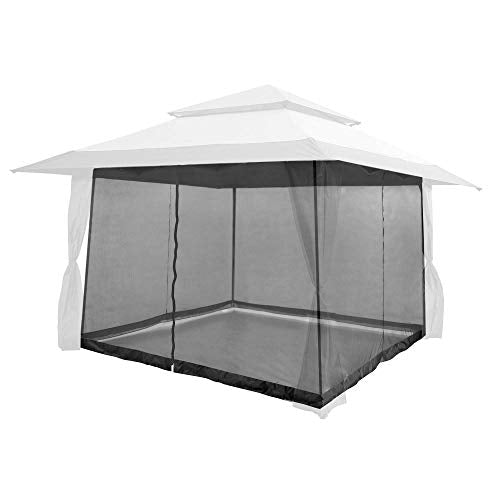 Z-Shade 13 x 13 Foot Instant Gazebo Canopy Outdoor Shelter with Bug Screen, Gray
