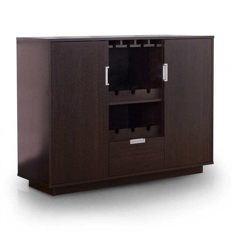 Porter Contemporary Wood Wine Rack Buffet in Espresso