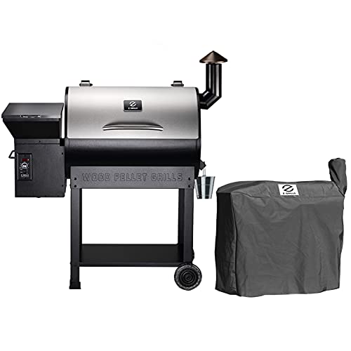 Z GRILLS ZPG-7002E Wood Pellet Grill & Smoker,700 sq Cooking Area 8 in 1 Barbecue Grill with Newest Updated Digital Controls,for Home, party, and Tailgating