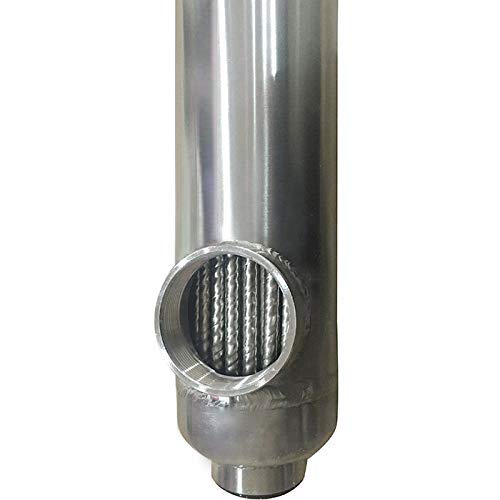 AB Pool Heat Exchanger 210kBtu Stainless Steel 316L Opposite Ports 1 1/2