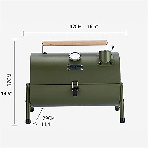 QIAOLI Portable Outdoor Barbecue Stove Full Set Charcoal Oven Tool BBQ Grill Thickened Charcoal Grill Picnic Charbroiler Household (Color : Red)