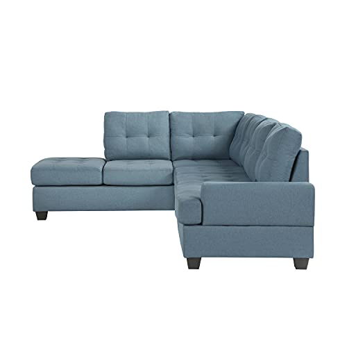 Lexicon Gracelyn 2-Piece Reversible Sectional Sofa, Blue