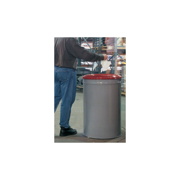 Justrite 15 Gallon Steel Cease-Fire® Waste Receptacle, Safety Drum Can with Steel Head
