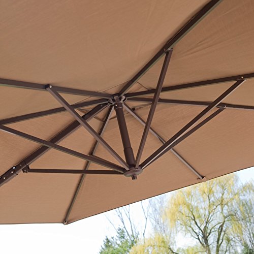 Treasure Garden 8.5-ft. Square Offset Patio Umbrella