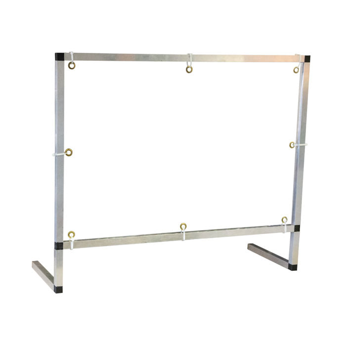 Justrite 3' X 3' Counter/Desktop With Document Pass Thru Area Workspace Cough And Sneeze Guard, PVC In Aluminum Frame