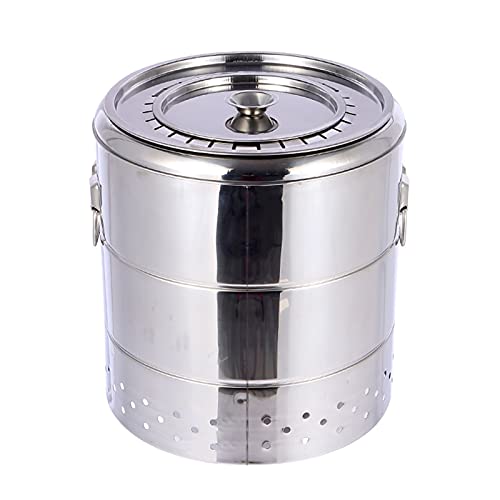 Barbecue Grill Smokeless BBQ Home Stainless Steel Barbecue Indoor Charcoal Stove for Outdoor 5 Or More Commercial Baking Machine Barbecue Shelves (Size : S)