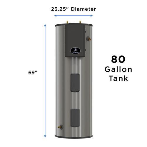 Westinghouse WEC080C3W165 80 Gal. Lifetime 16500W Electric Water Heater with Durable 316l Stainless Steel Tank New
