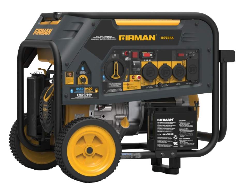 Firman H07553 7500W/9400W Electric Start Portable Dual Fuel Gas Propane Generator New
