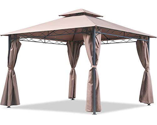 Canopy Tent Gazebo 10' X 13' Grill Gazebo for Patios BBQ Outdoor Patio Large Garden Top Gazebo with Sidewall Party Tent