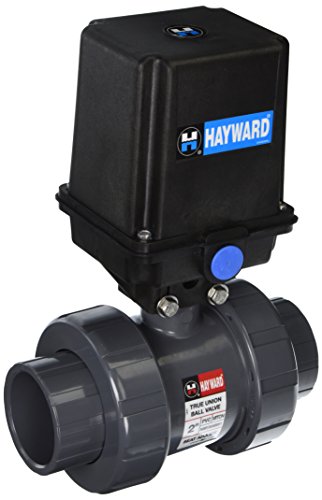 Hayward EAUTB120STV 2-Inch EAUTB Series Actuated 2-Way True Union Ball Valve with Threaded FPM Seal