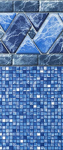 Smartline Stone Harbor 18-Foot Round Pool Liner | UniBead Style | 48-Inch Wall Height | 25 Gauge Virgin Vinyl Material | Heavy-Duty Liners | Designed for Steel Sided Above-Ground Swimming Pools