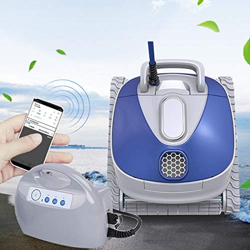 In-Ground Swimming Pool Cleaner, Wireless Remote Control Pool Cleaner Automatic Underwater Pool Robotic Cleaner Intelligent Sewage Suction for Cleaning Pool Bottom, Pool Wall, Waterline(110V US Plug)
