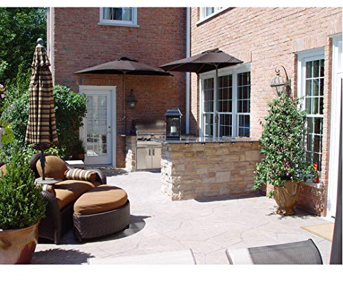 Blue Star Group Off-The-Wall Brella Sunbrella Half Umbrella, 7.5'-Width, Antique Beige