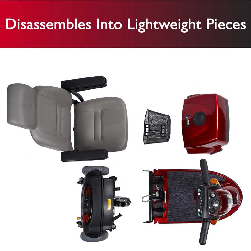 Zip'r Breeze 3-Wheel 24V 250W Heavy Duty Mobility Scooter Red New