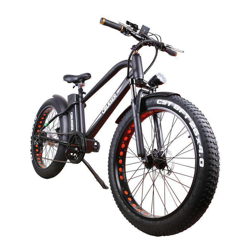 NAKTO 26 inch 500W Super Cruiser Electric Bicycle 5 Speed E-Bike 48V Lithium Battery New