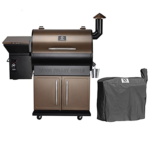 Z GRILLS ZPG-700D Wood Pellet Grill Smoker with 2020 Newest Digital Controls ,700 sq Cooking Area 8- in-1 Grill, Smoke, Bake, Roast, Braise ,Sear,Char-grill and BBQ for Outdoor