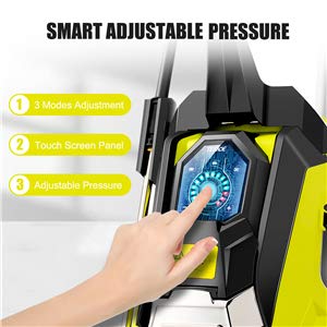 TEANDE 3800PSI Pressure Washer, TED5255 Smart Electric Pressure Washer 2.8 GPM Three Modes of Touch Screen Adjustable Pressure with Telescopic Handle