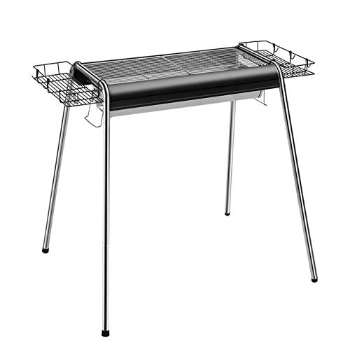 FQX Barbecue Charcoal Grill, Outdoor Stainless Steel Folding Portable BBQ Tool Kits for Outdoor Cooking Camping Hiking Picnics (Color : STYLE2, Size : 683585)