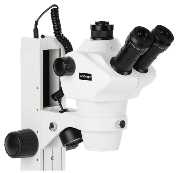 Amscope SF-2TRA-TP 8X - 50X Trinocular Dual Illumination Stereo Microscope With 9.7 Inch Touchscreen Imaging System New