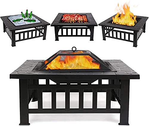 HGJINFANF First-Class Craftsmanship and Materials Bring You BBQ Portable Large Barbecue Grill Outdoor Dining Table Stove Garden Terrace Heater Easy to Assemble
