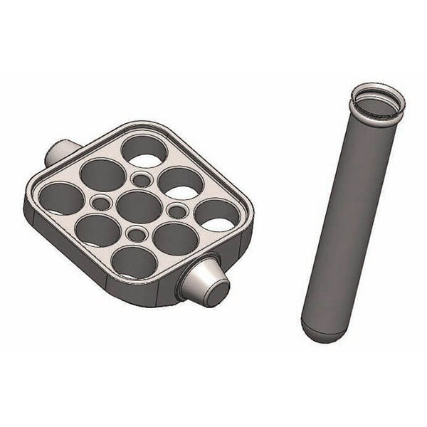 Scilogex 4 x Buckets & 4 x 9 tubes 3mL & 7mL Capacity Including Adapters