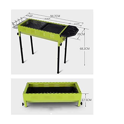 QIAOLI BBQ Stove Charcoal Grill Stainless Steel BBQ for Outdoor Picnic Camping Patio Backyard Cooking Outdoor Portable Barbecue Grill