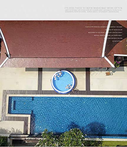 Tvscess Family Inflatable Swimming Pools Above Ground for Backyard/Outside, Portable Blow Up Swimming Pools for Kids, Adults and Baby (with Pool Pump) (Bottom Size 12ft x 35in)