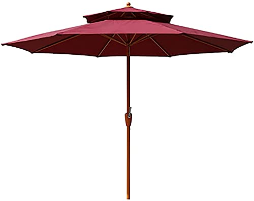 ガードレール Patio Umbrellas Family Porch Deck Backyard Beach Camping,Double Top Outdoor Shade Sunbrella (Color:Red;Size:2.68x2.7m)