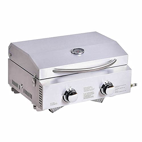 2 Burner Portable Stainless Steel BBQ Tabletop Propane Gas Grill Outdoor • AmaCart LLC