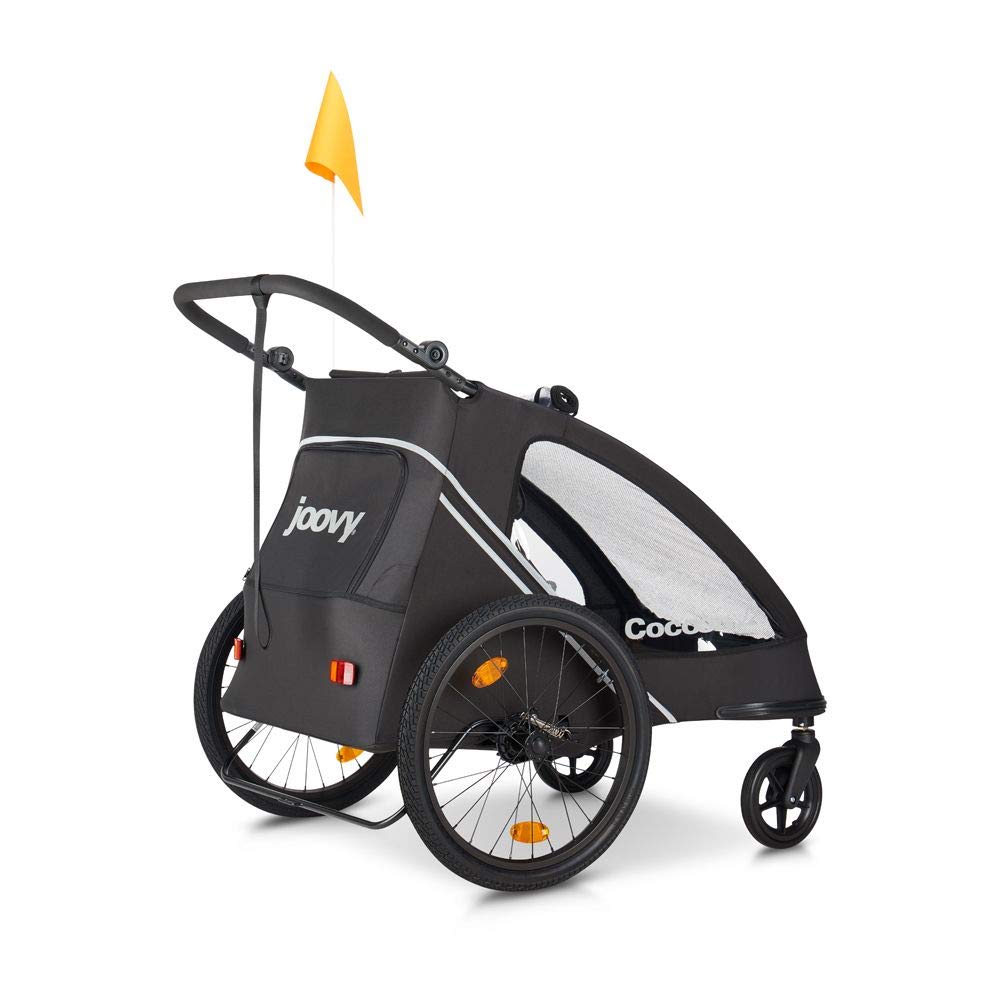 Joovy 5017 CocoonX2 Stroller and Bike Trailer with Trailer Hitch Black New