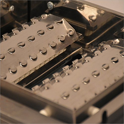 ITOPKITCHEN 6-Burner LPG Gas BBQ Grill Stainless Steel Material Adjustable Height Glass/Steel Cover Yellow/Silver Color (Steel, Grey)