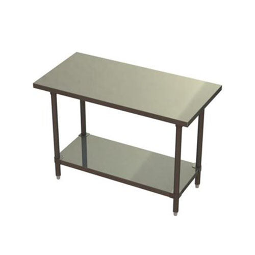 PVI Food Service Under Shelf Knock Down Stainless Steel Flat Top Table