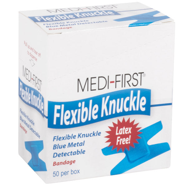 Medique Blue Woven Adhesive Knuckle Bandage - 50/Box