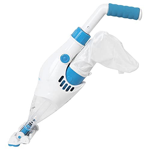 Automatic Pool Cleaner, 37L/Min Powerful Suction 12V DC Cordless Portable Handheld Pool Vacuum Cleaner Waterproof Pool Vacuum Sweeper with 1.5L Filter Bag for Inground Above Ground Pool