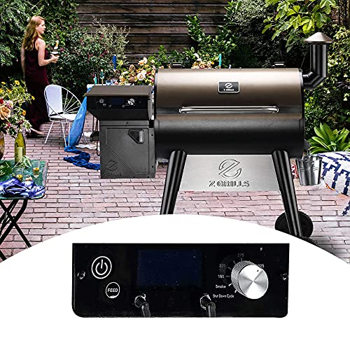 Pellet Grill Smoker, 8-in-1 700Sqare Inchs Grilling Area,with Digital Auto Temperature Control Outdoor Electric 8-in-1 Wood Pellet BBQ Grills Include Meat Probes