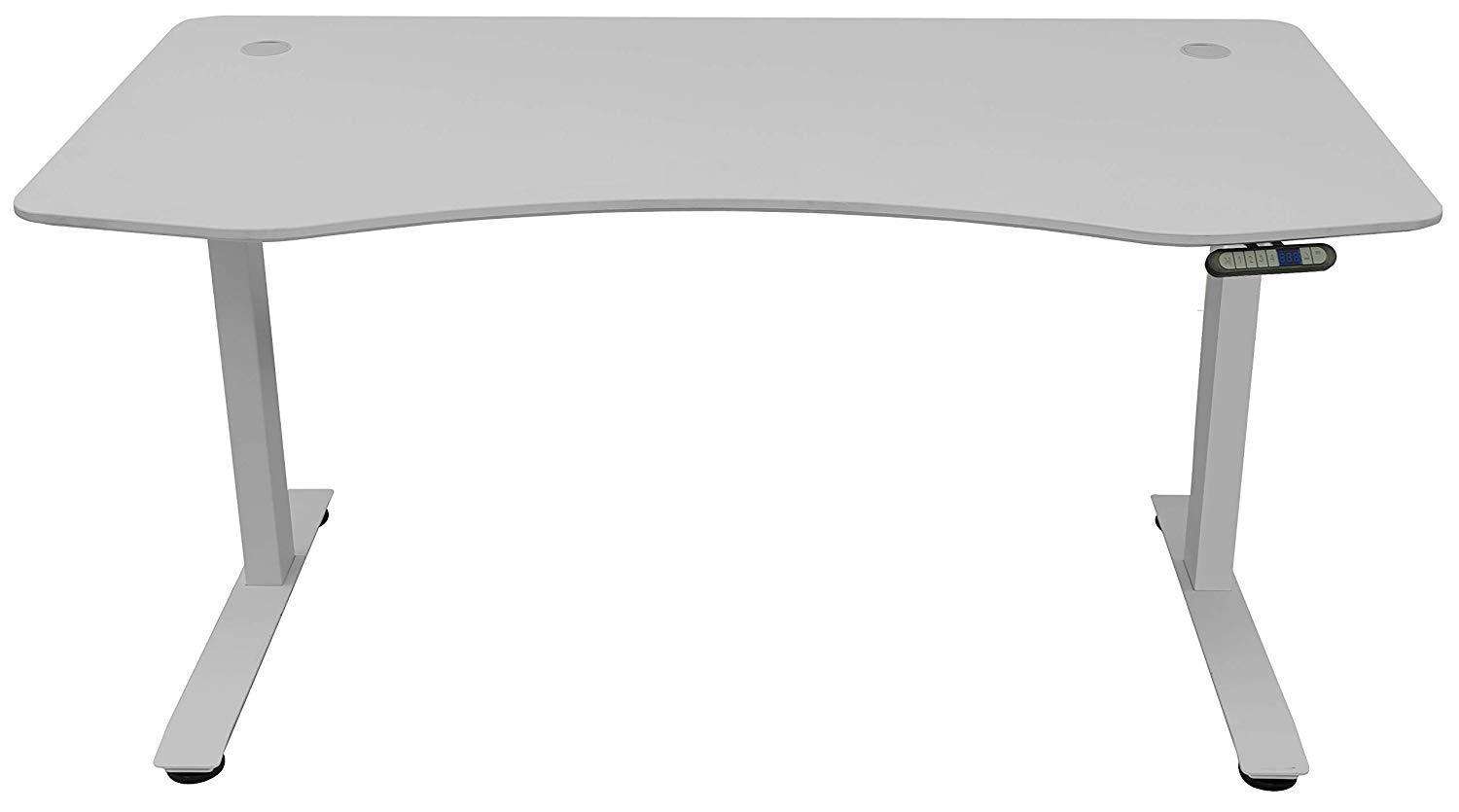 MotionWise SDD60G Manager Height Programmable Adjustable Electric Standing Desk in Dove Gray New