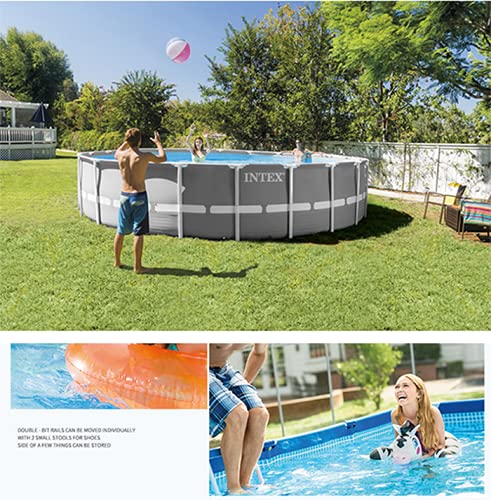 KJGLXD Pool Family Fish Pond Swimming Pool Quick Set Inflatable Above Ground Pool, Blue