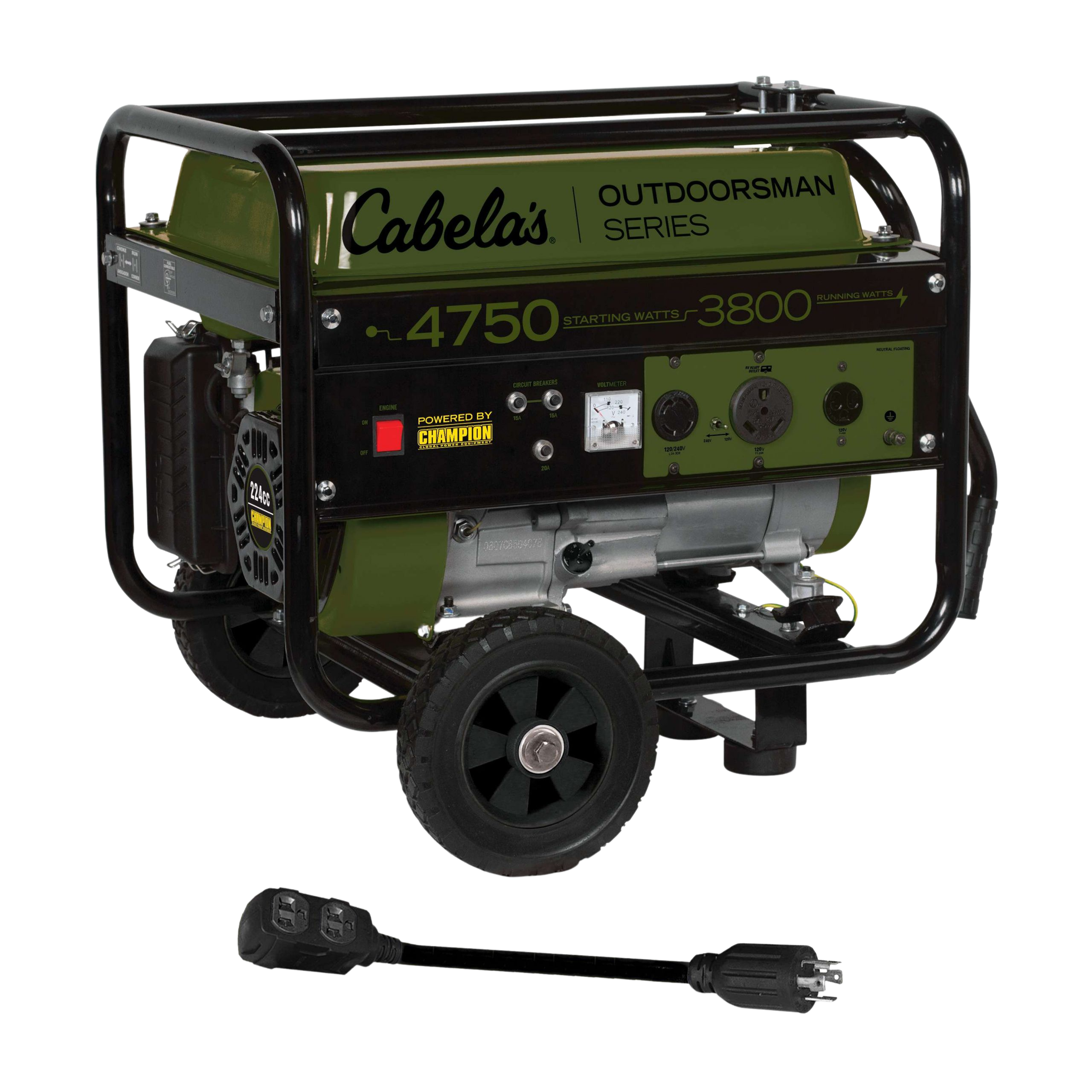 Champion 100615R 3800W/4750W Recoil Start Portable Gas Generator Manufacturer RFB