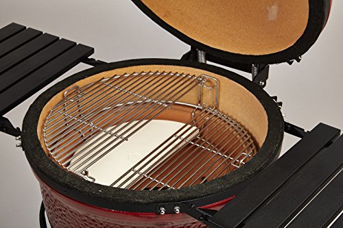 Kamado Joe KJ23RH Classic I Charcoal Grill, 18 inch, Blaze Red