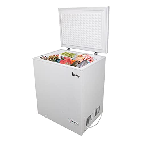 ZOKOP 5cf Chest Freezer Deep 5 Cu Ft Compact Dorm Upright Apartment Home Food Storage Compact Space Saving Energy Efficient